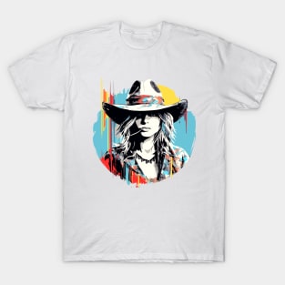 American Cowgirl Western Country Tradition Culture Abstract T-Shirt